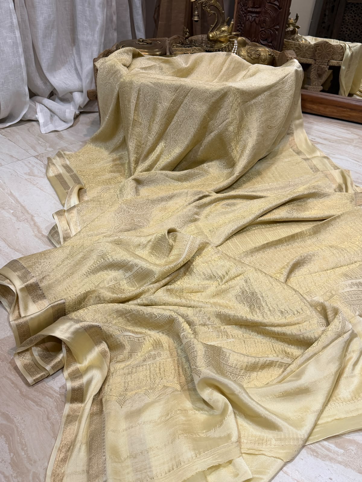 Pure Mysore Brocade Crepe Silk Saree