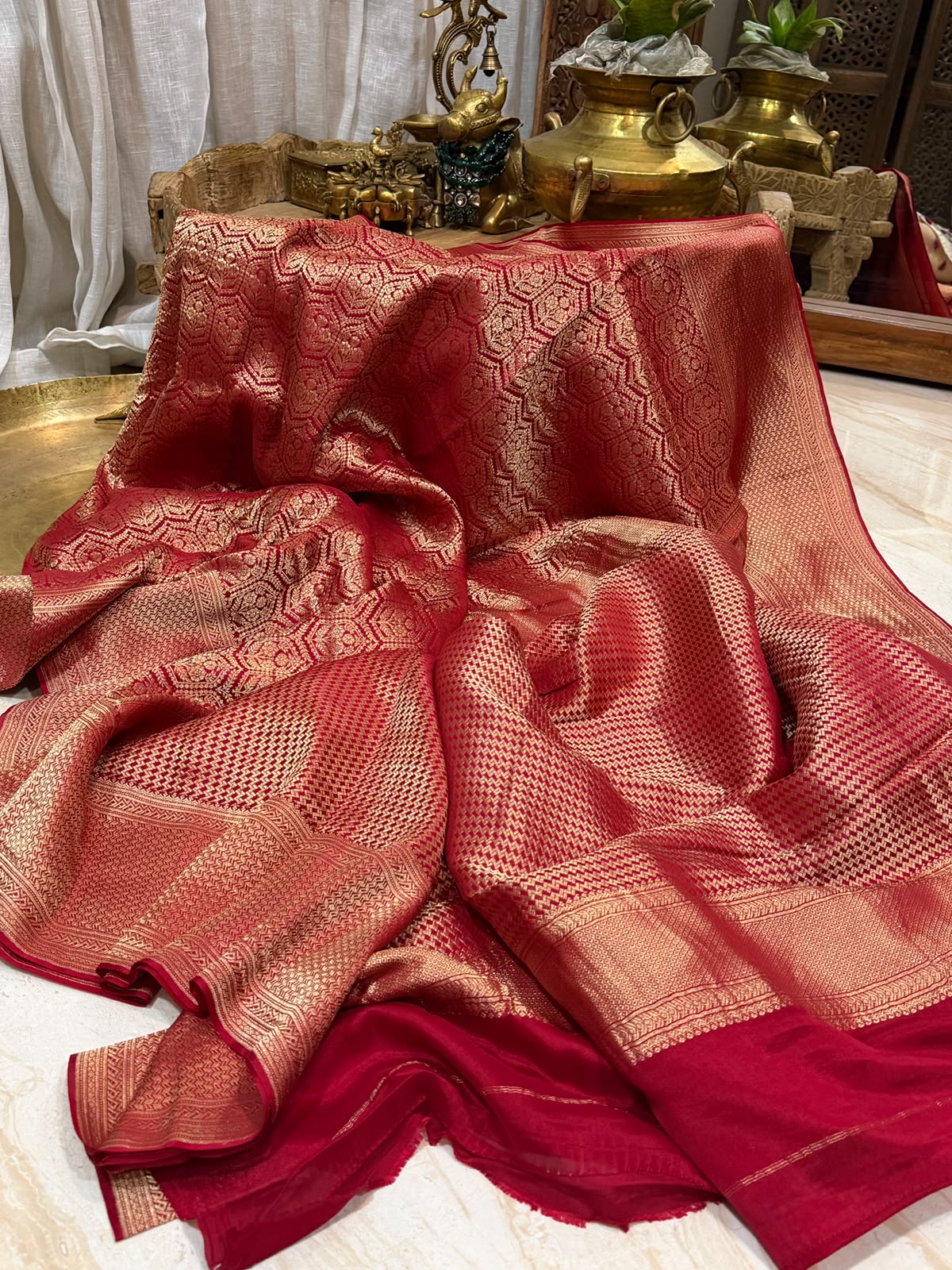 Pure Mysore Brocade Crepe Silk Saree