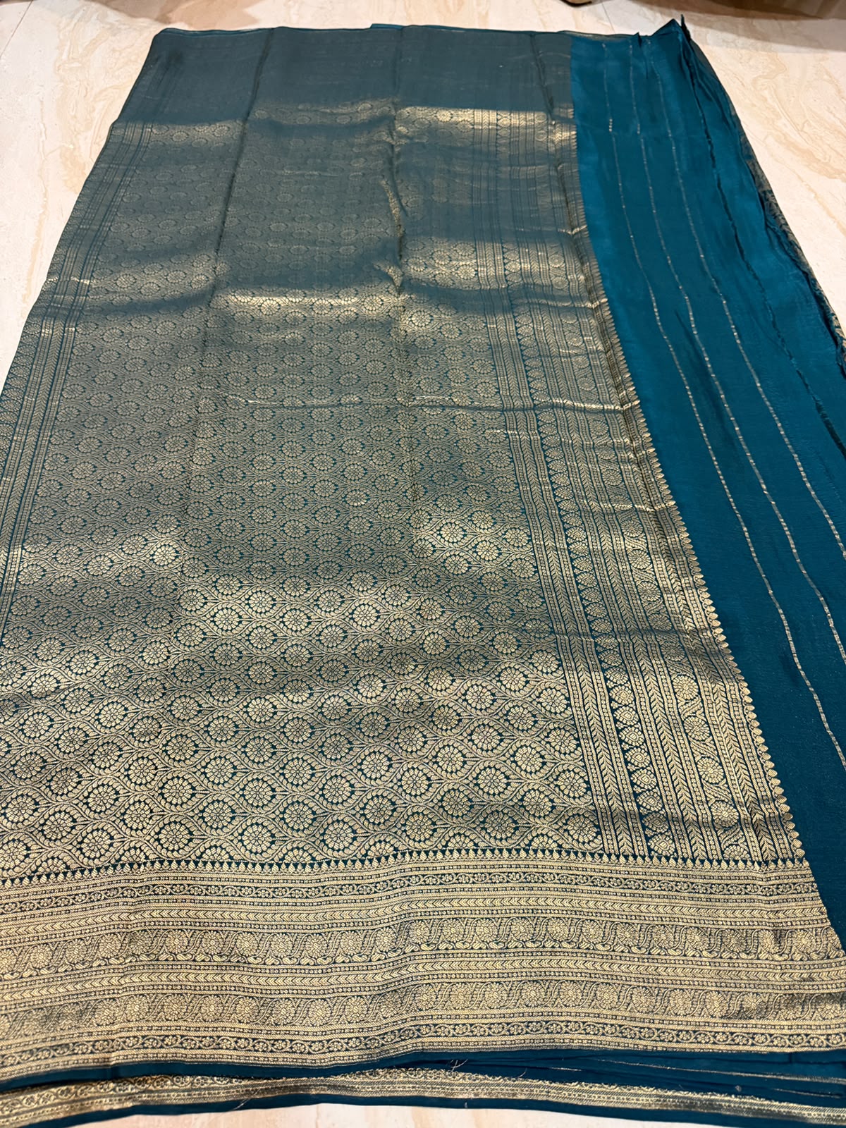 Pure Mysore Brocade Crepe Silk Saree