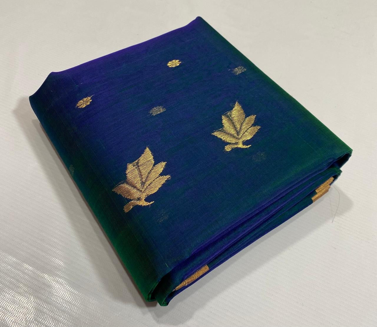 Pure Handwoven Kataan Silk Chanderi Saree