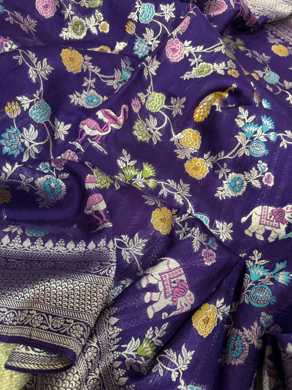 Banarasi Viscose Tussar Silk Weave Saree