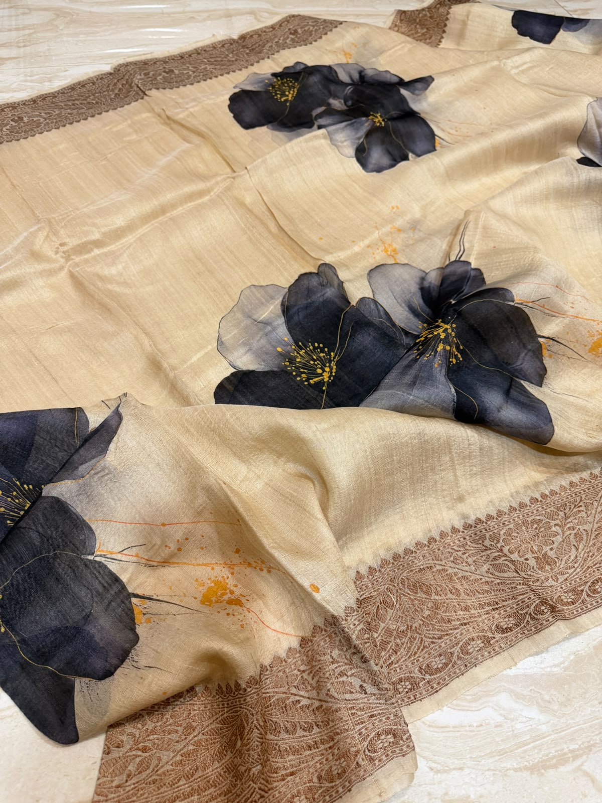 Exclusive Tussar Banarasi Digital Print Saree