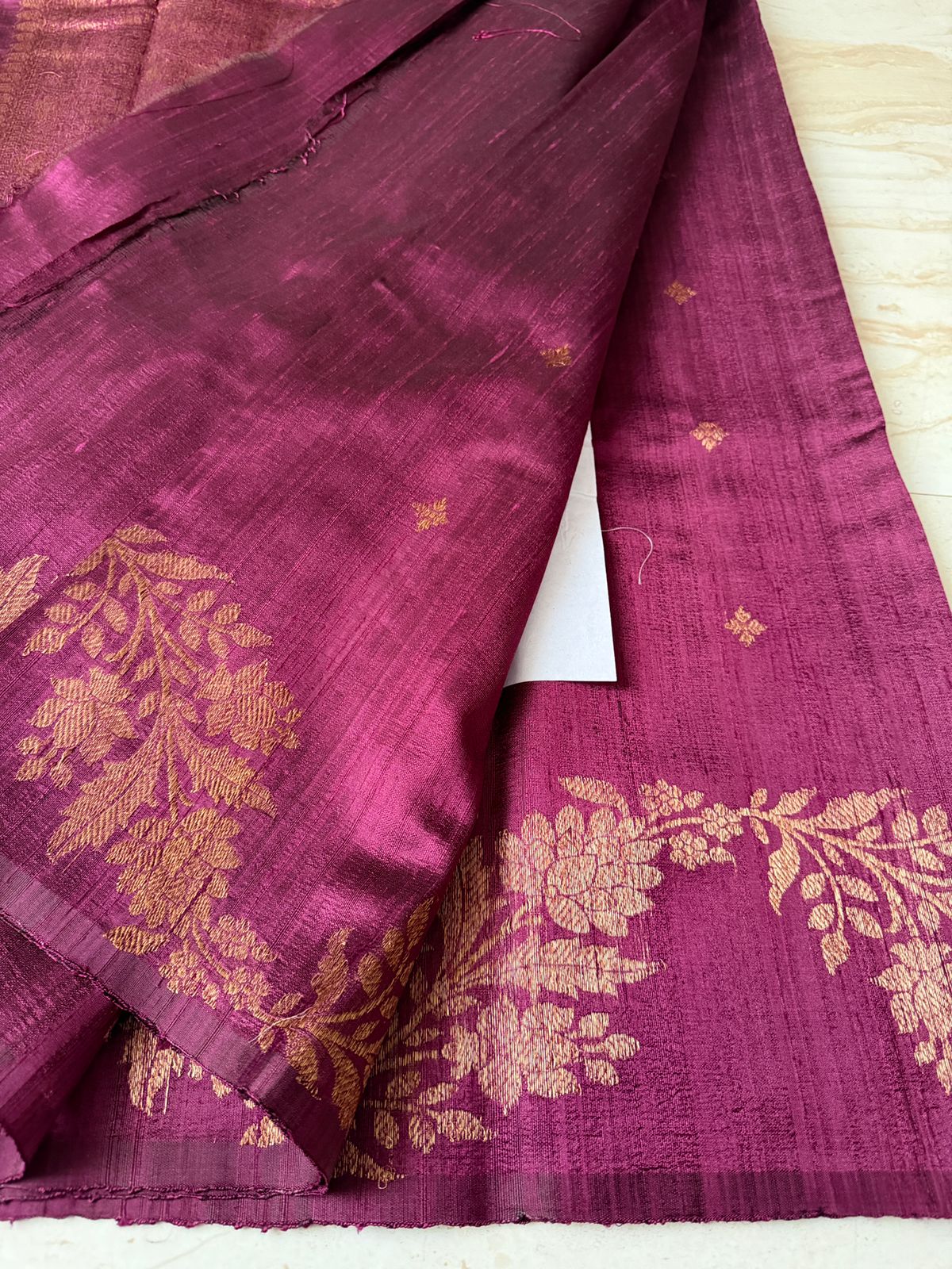 Beautiful Shade Of Dupion Raw Silk Banarasi Saree with Zari Weave All Over