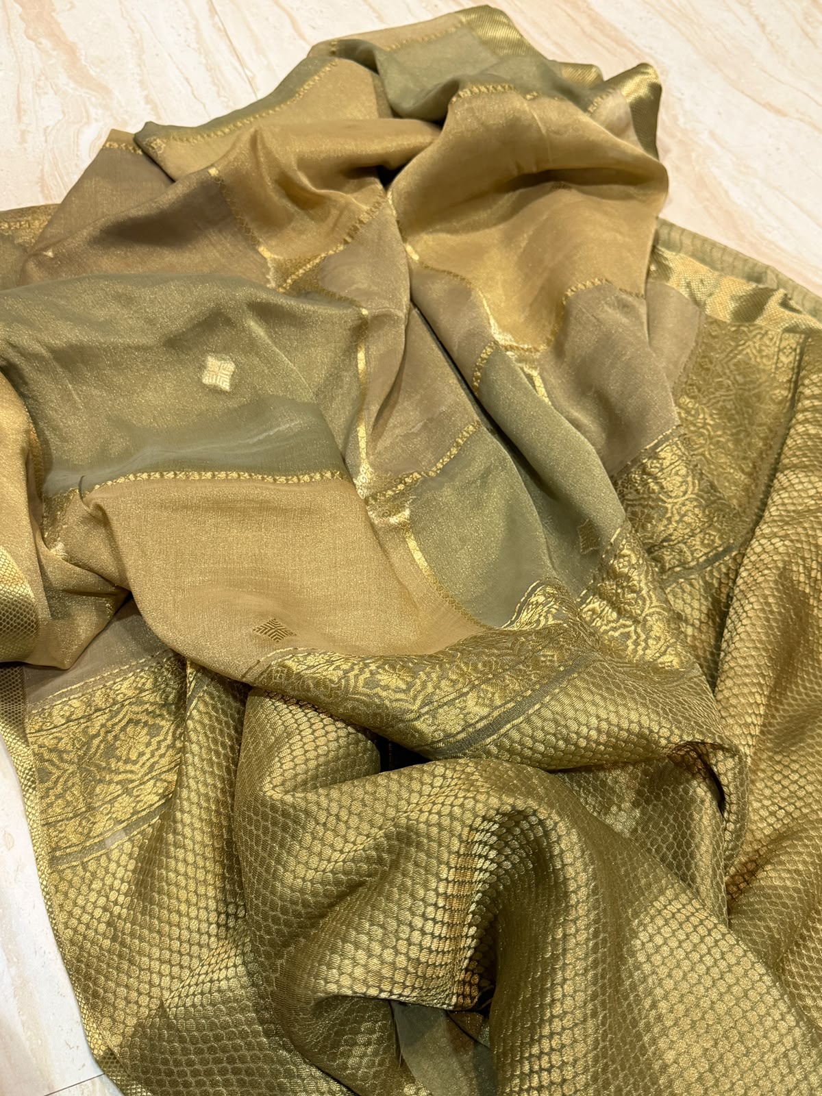Mysore Tissue Georgette Crepe Silk Saree