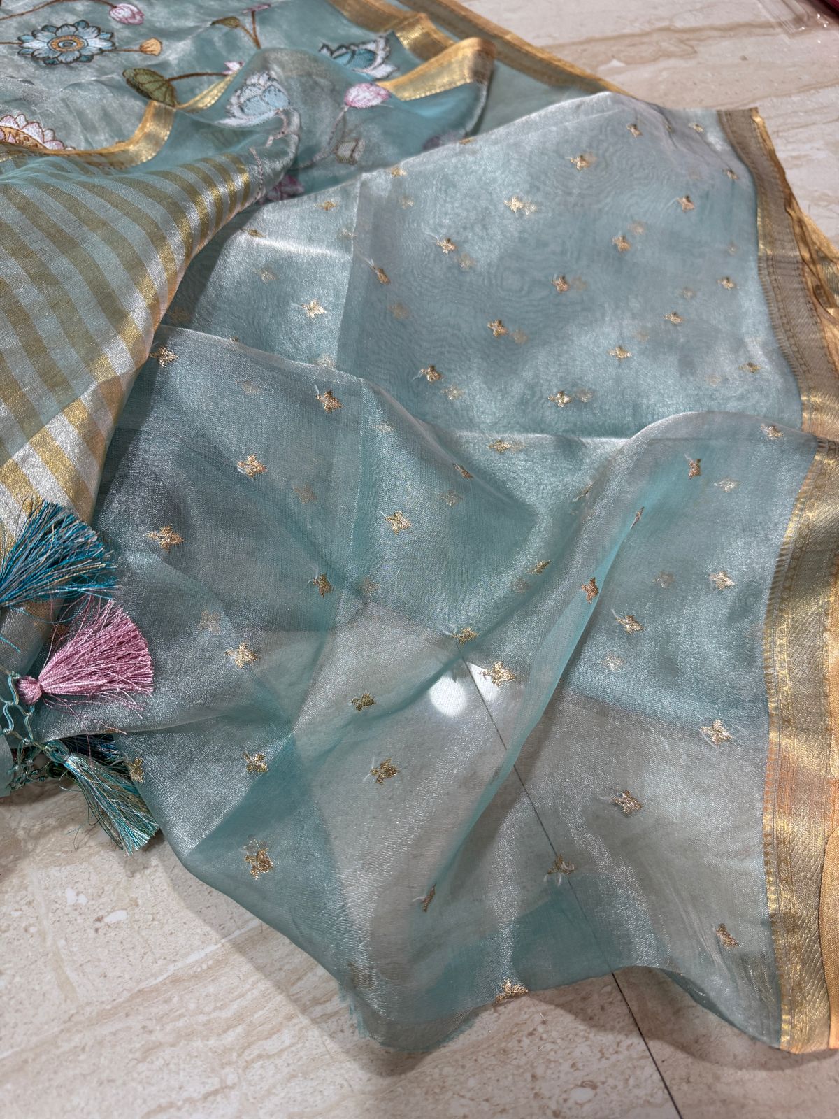 Pure Soft Tissue Silk Banarasi Saree
