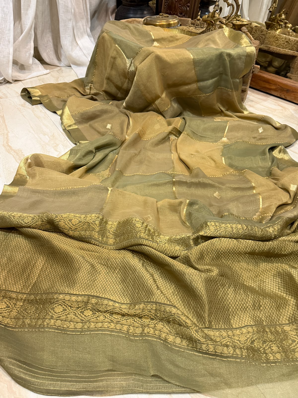 Mysore Tissue Georgette Crepe Silk Saree
