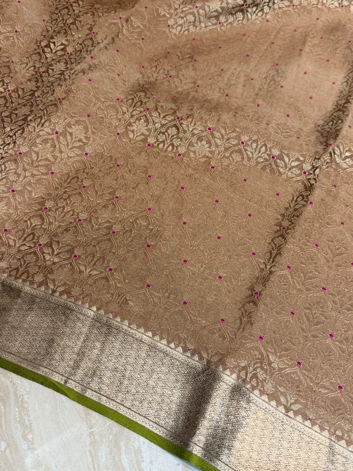 Pure Mysore Brocade Crepe Silk Saree
With Meenakari