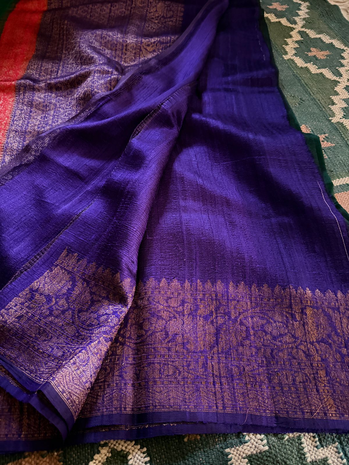 Pure Tussar Raw Silk Banarasi Saree