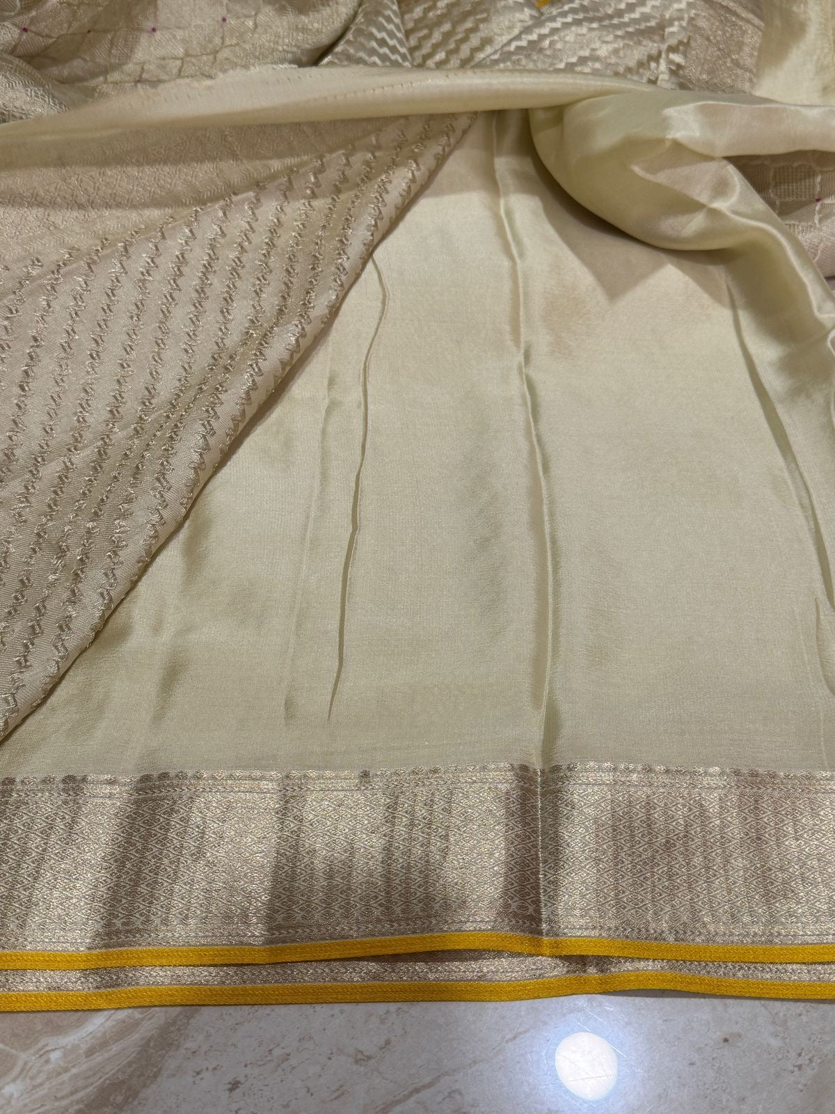Pure Mysore Brocade Crepe Silk Saree