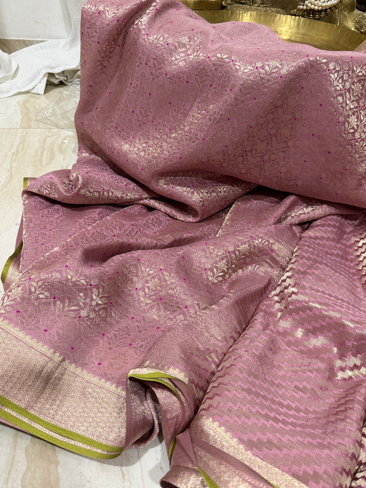 Pure Mysore Brocade Crepe Silk Saree