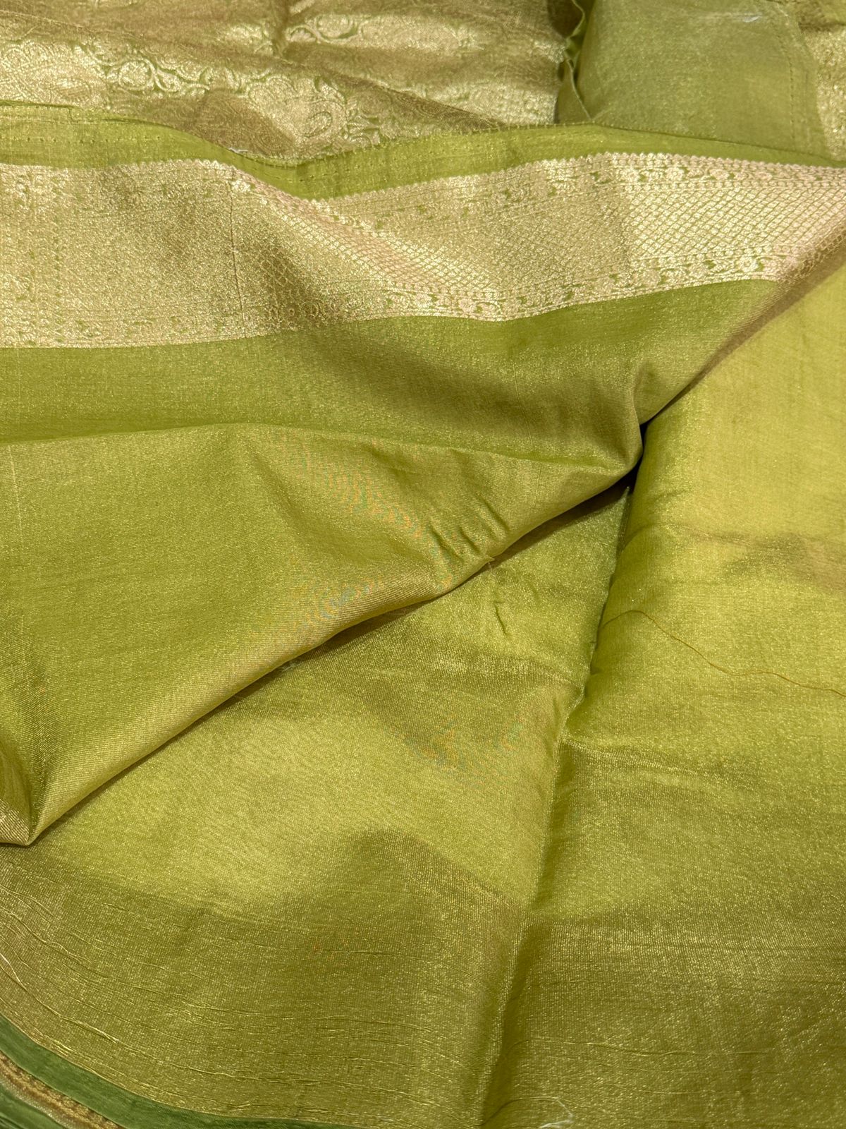 Banarasi Chanderi Soft Tissue Silk Saree With Zari Butta All Over