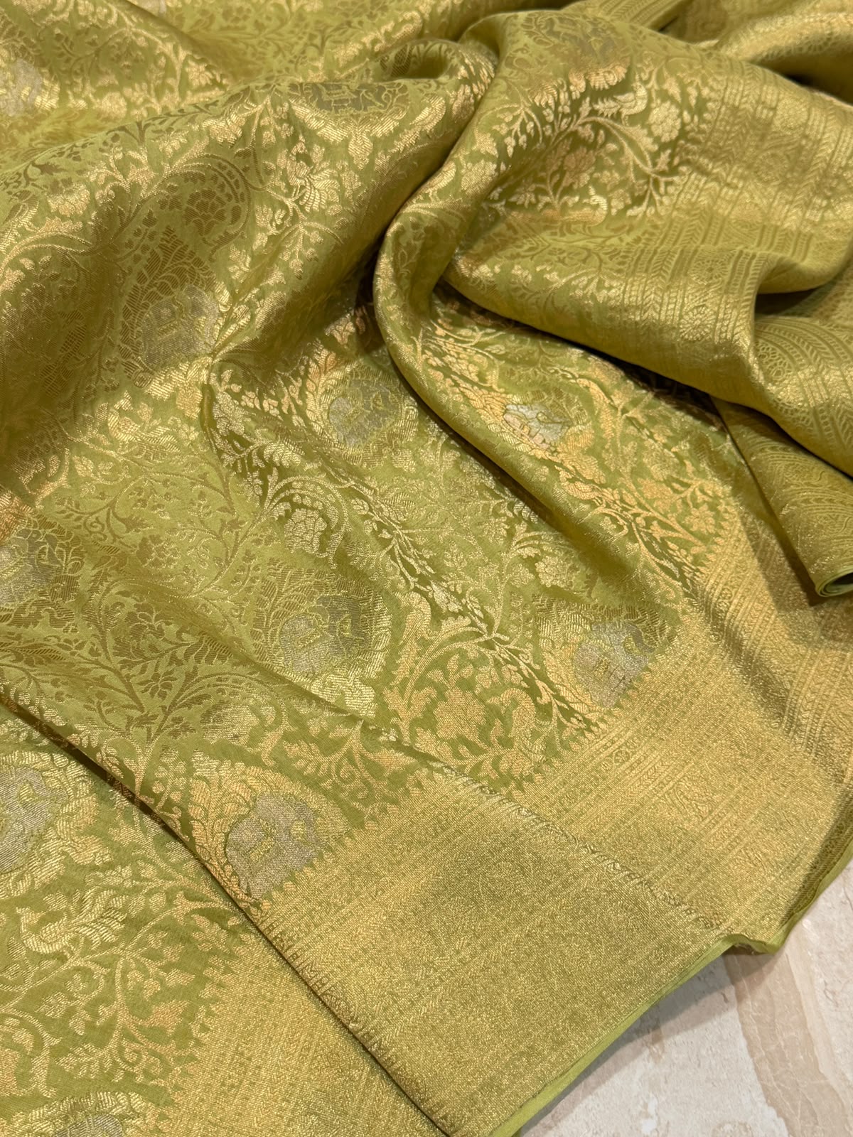 Pure Mysore Brocade Crepe Silk Saree