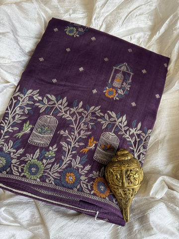 Banarasi Viscose Tussar Silk Weave Saree