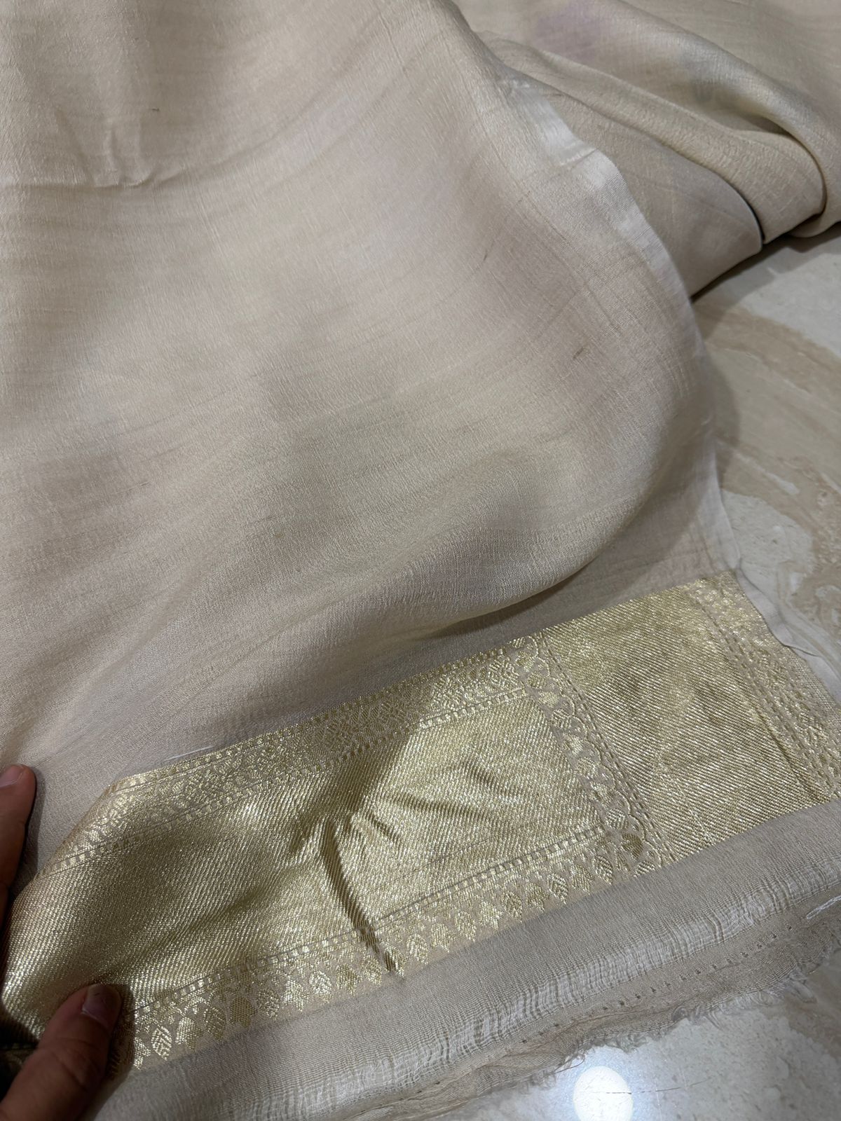 Tussar Georgette Handloom Banarasi Saree