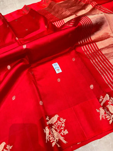 Banarasi Mango Silk (Dyeable Soft Katan Silk) saree