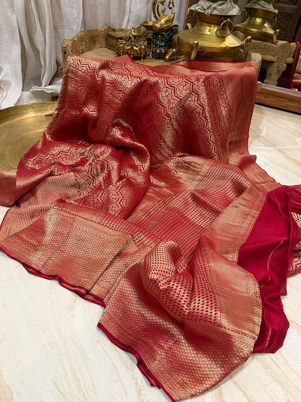 Pure Mysore Brocade Crepe Silk Saree