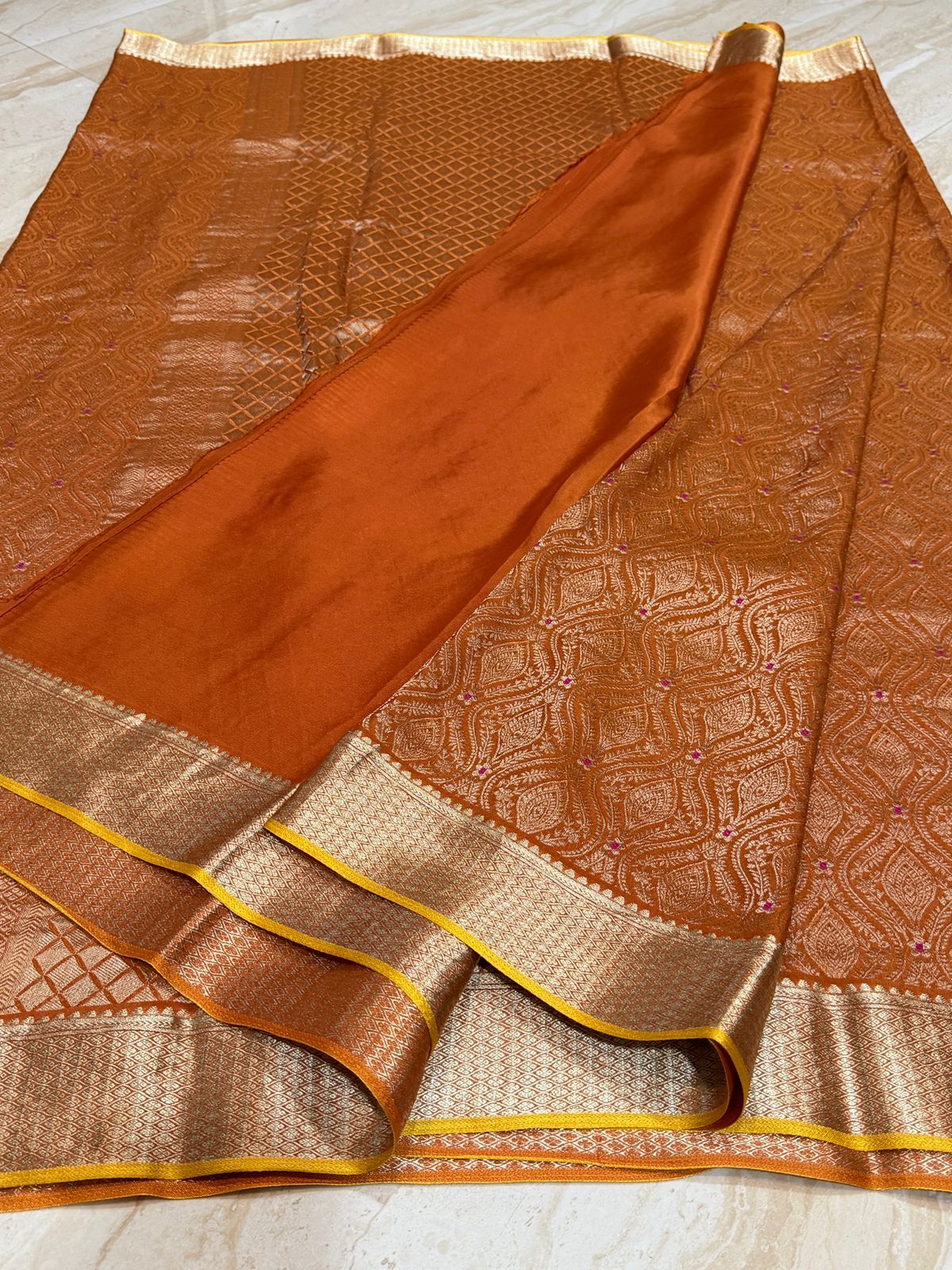 Pure Mysore Brocade Crepe Silk Saree