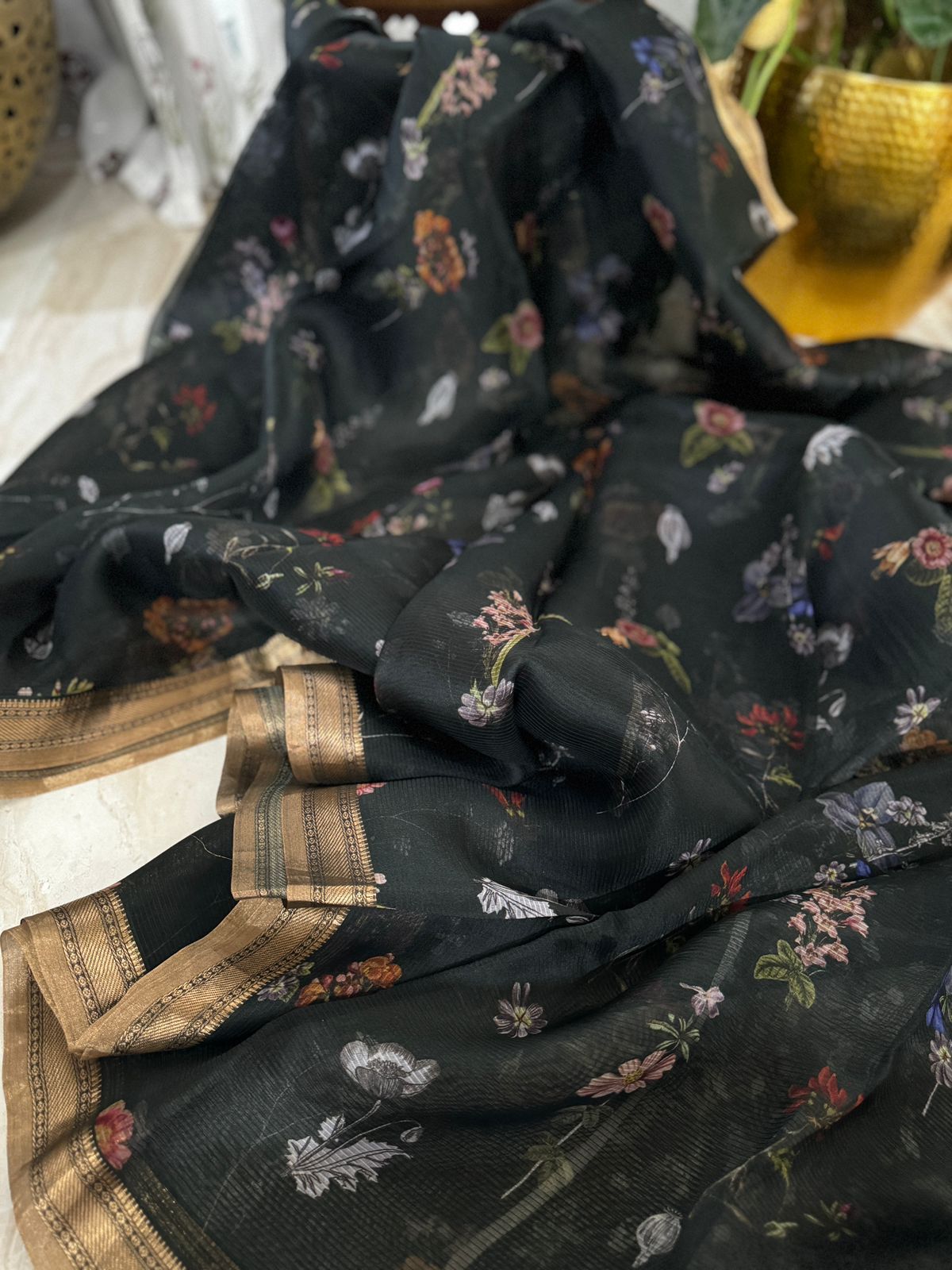 Pure Organza Saree With Digital Print All Over
