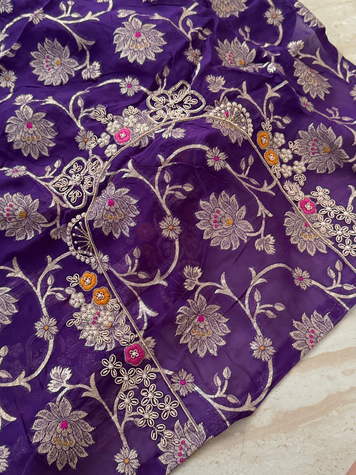 Pure Soft Organza Designer Saree With Zardozi Embroidery