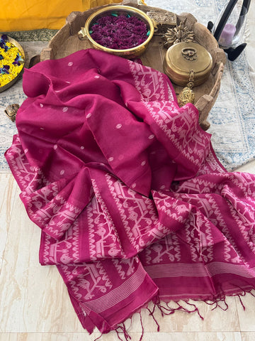 Tussar Handloom Jamdani Saree