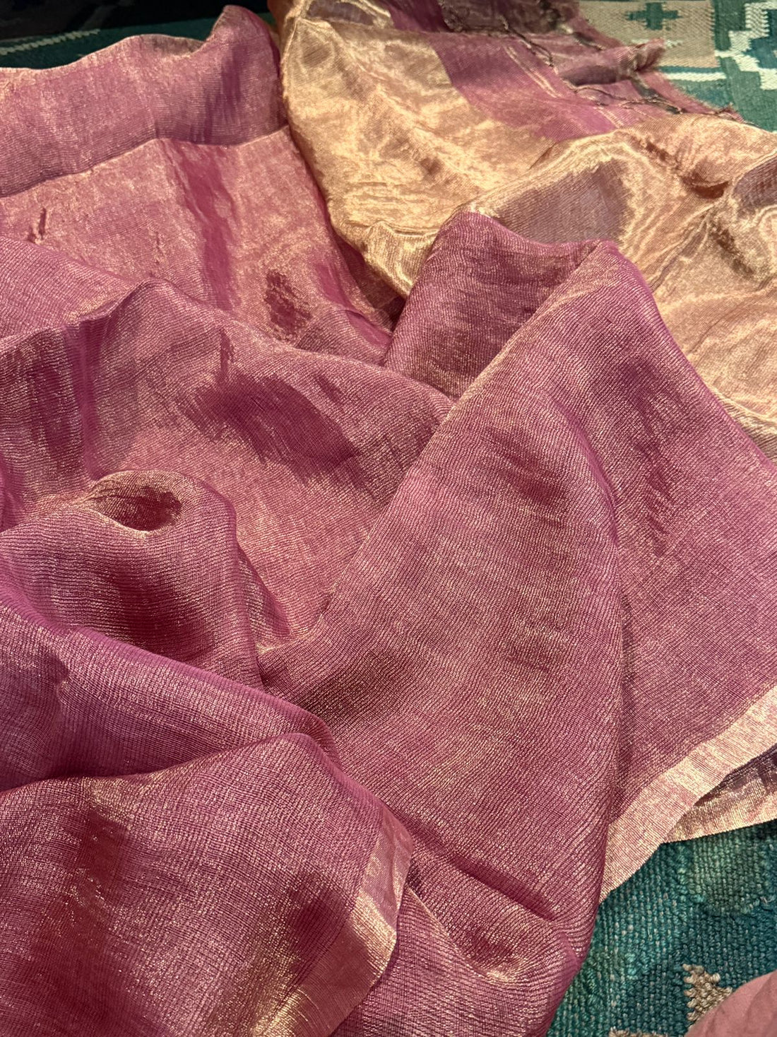 Pure Linen Tissue Silk Saree