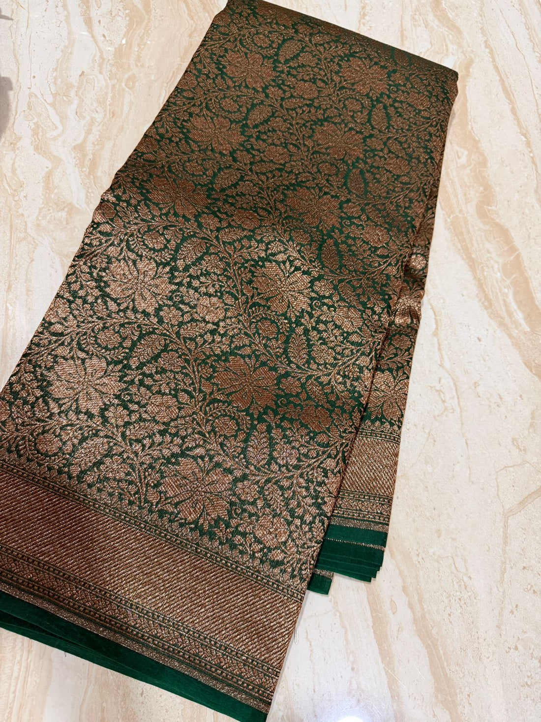 Pure Handloom Kora Brocade Banarasi Saree