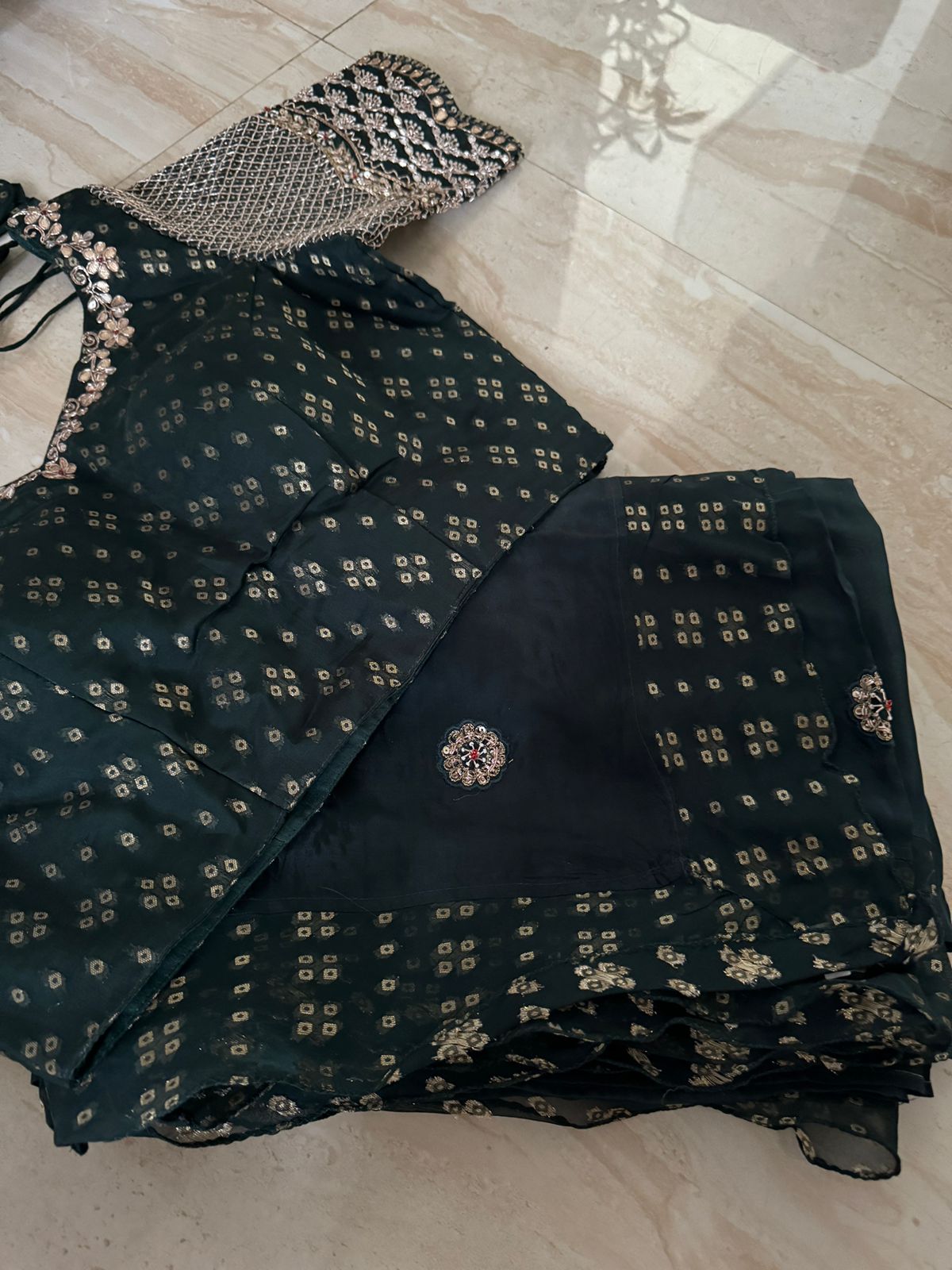 Elegant Satin Crepe Silk Designer Saree with Hand Zardozi Work