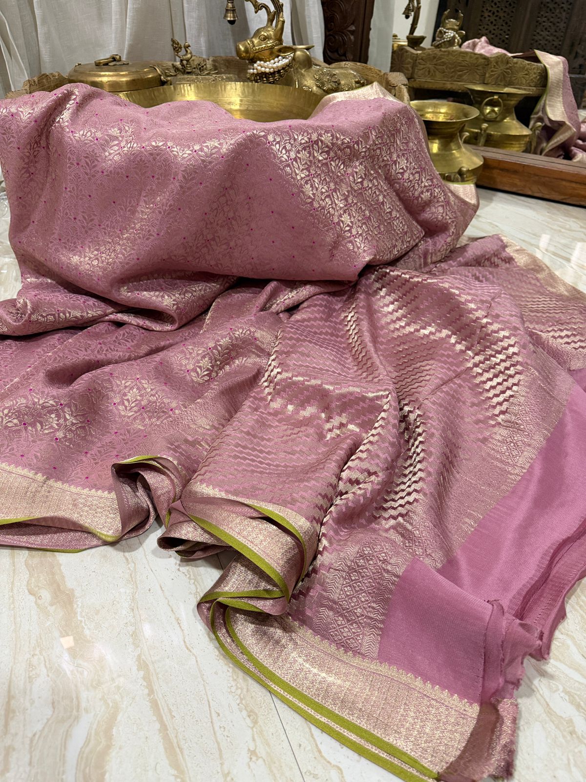Pure Mysore Brocade Crepe Silk Saree