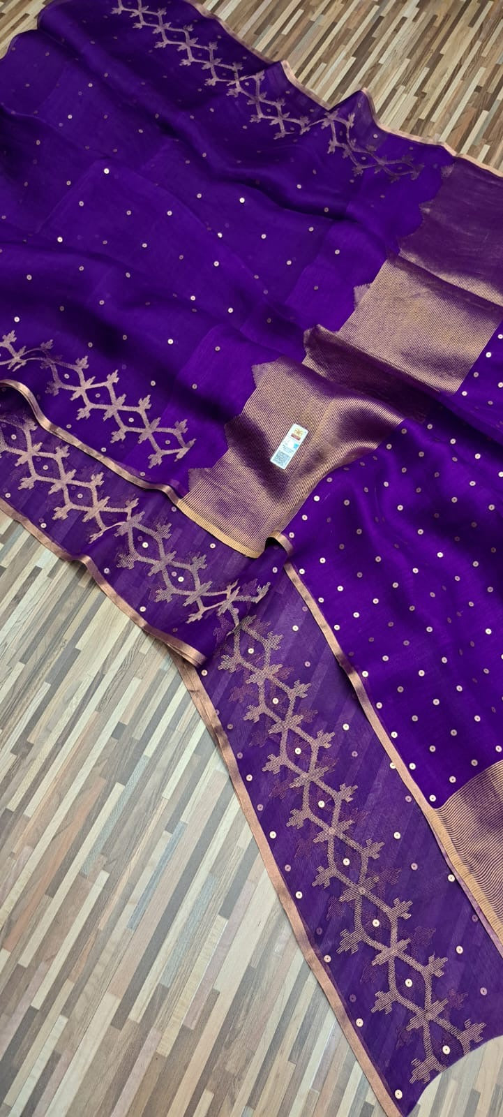 Pure Resham Silk Saree With Jamdani Weave