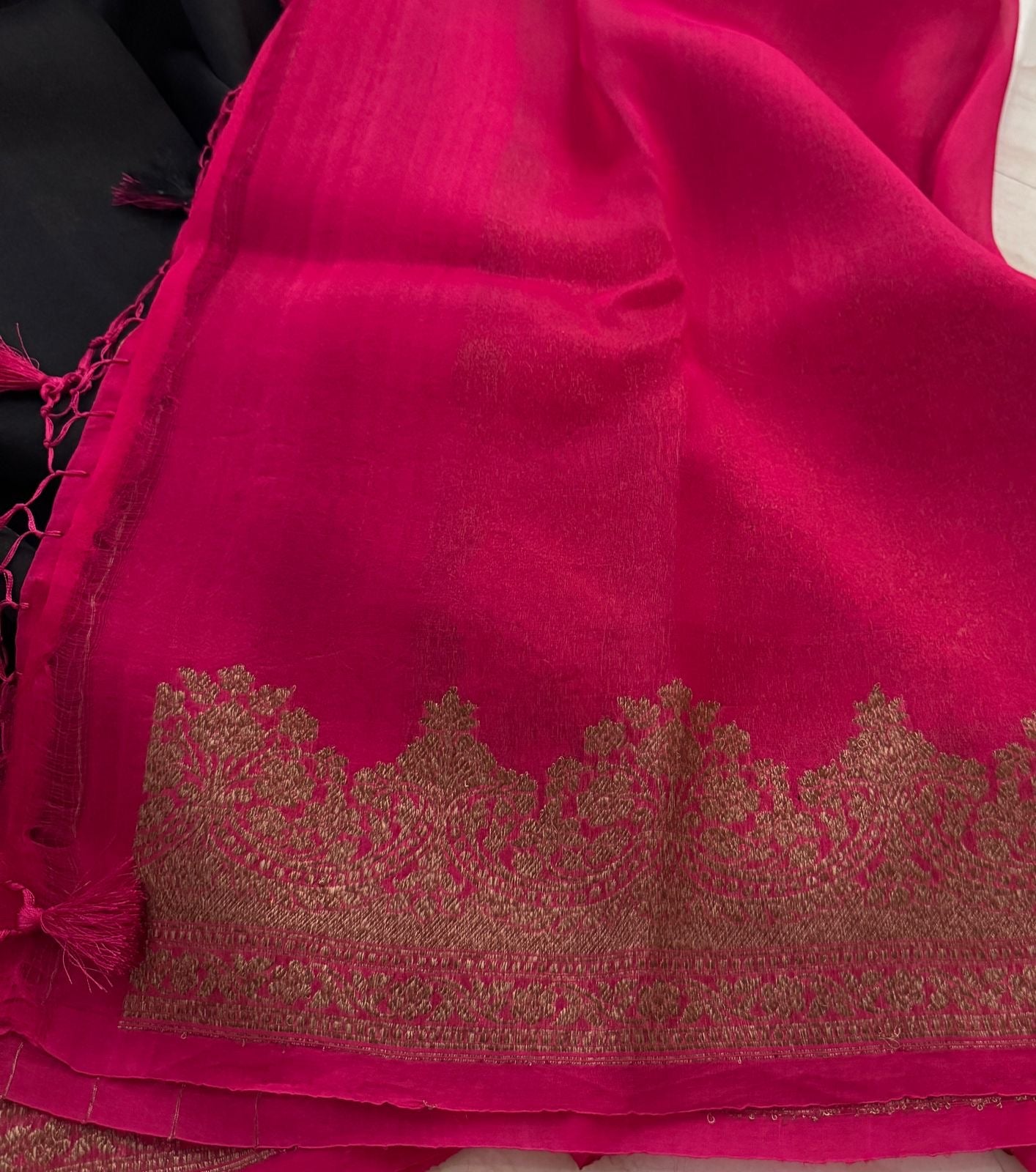 Pure Handloom Kora Banarasi Saree