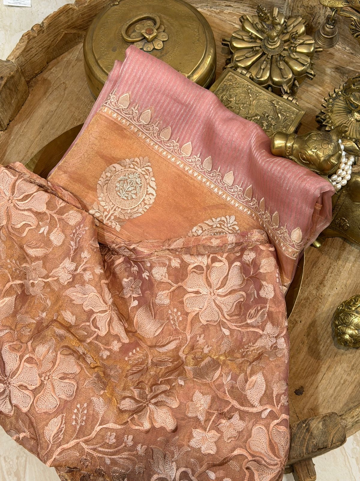 Pure Banarasi Soft Tissue Silk Saree With Embroidery Border Butta