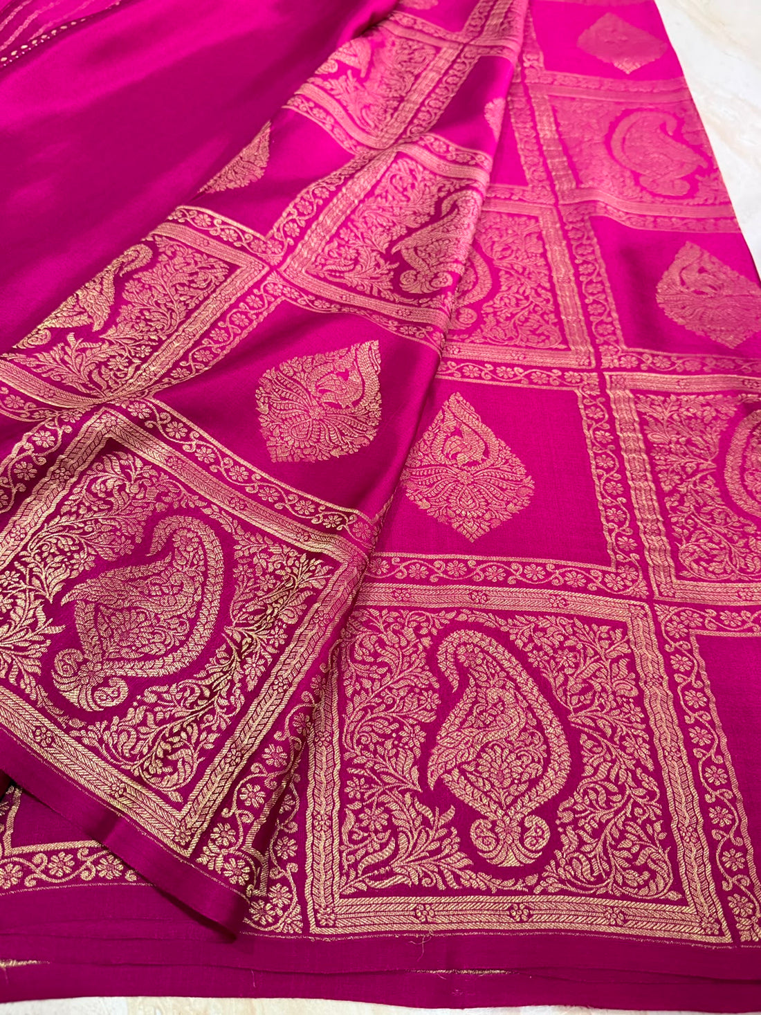 Borderless Mysore Crepe Silk Saree