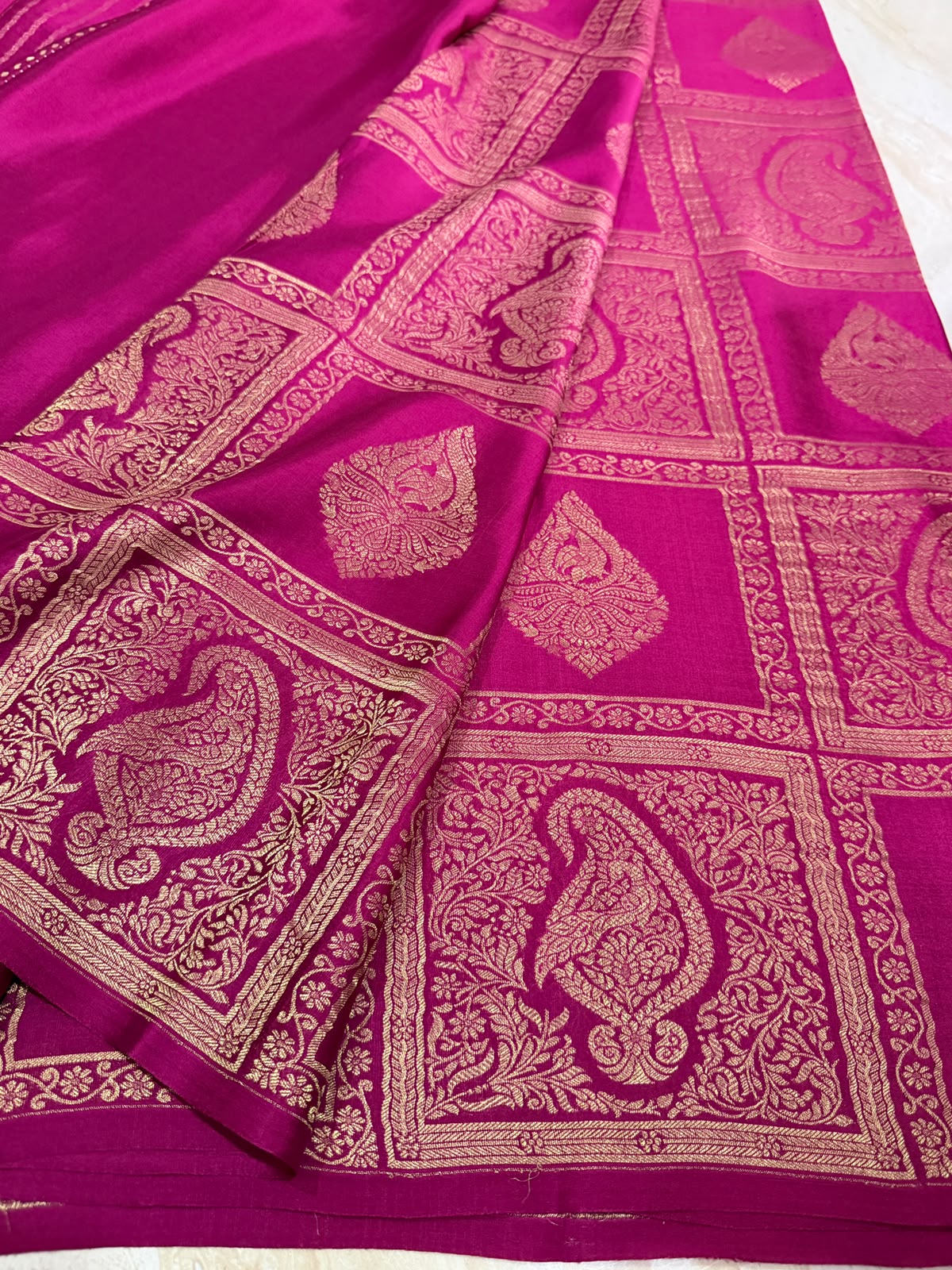 Borderless Mysore Crepe Silk Saree