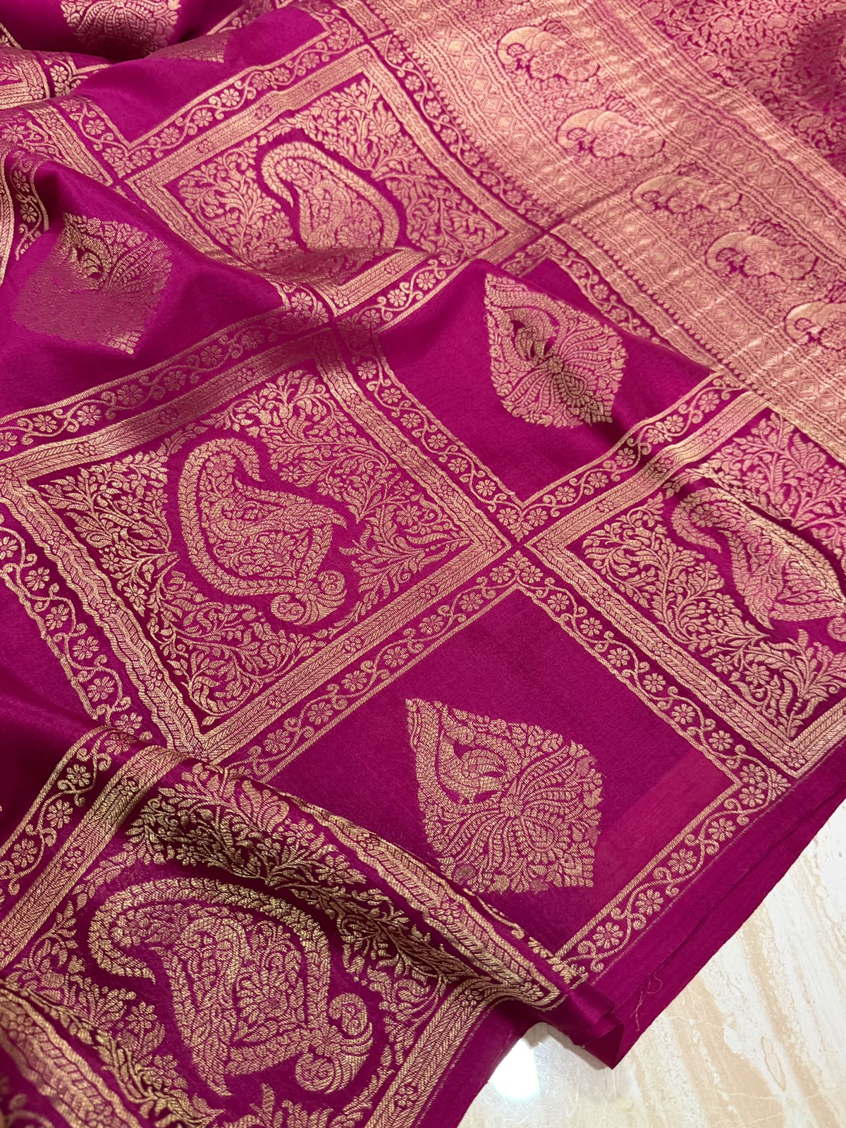 Borderless Mysore Crepe Silk Saree