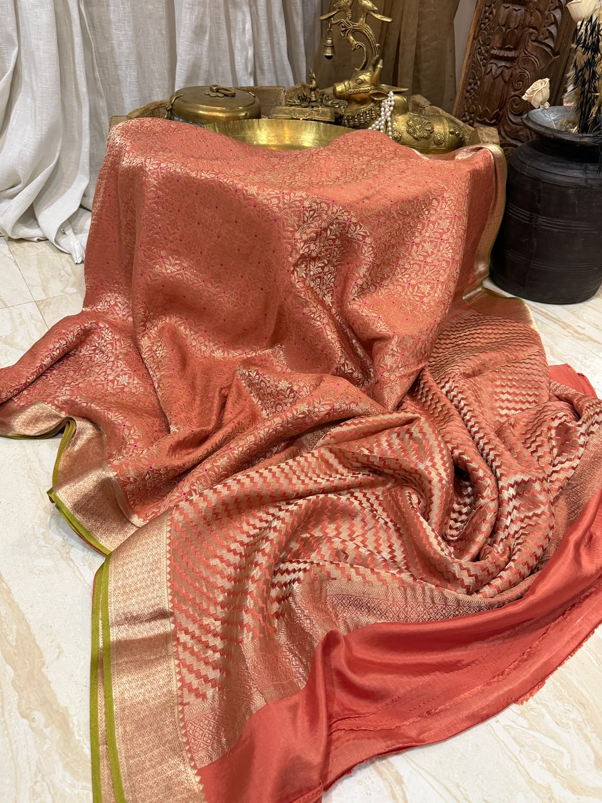 Pure Mysore Brocade Crepe Silk Saree