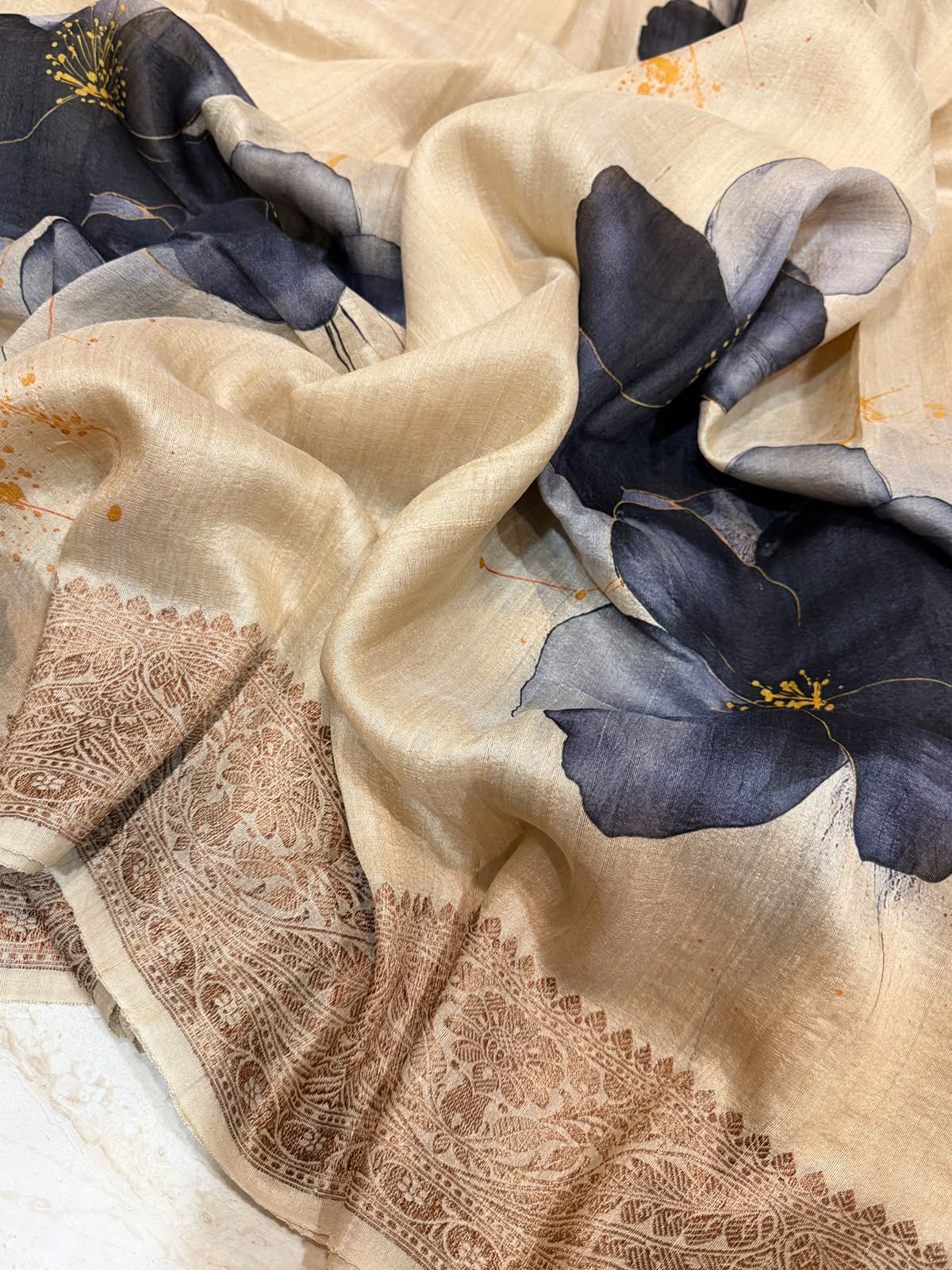 Exclusive Tussar Banarasi Digital Print Saree