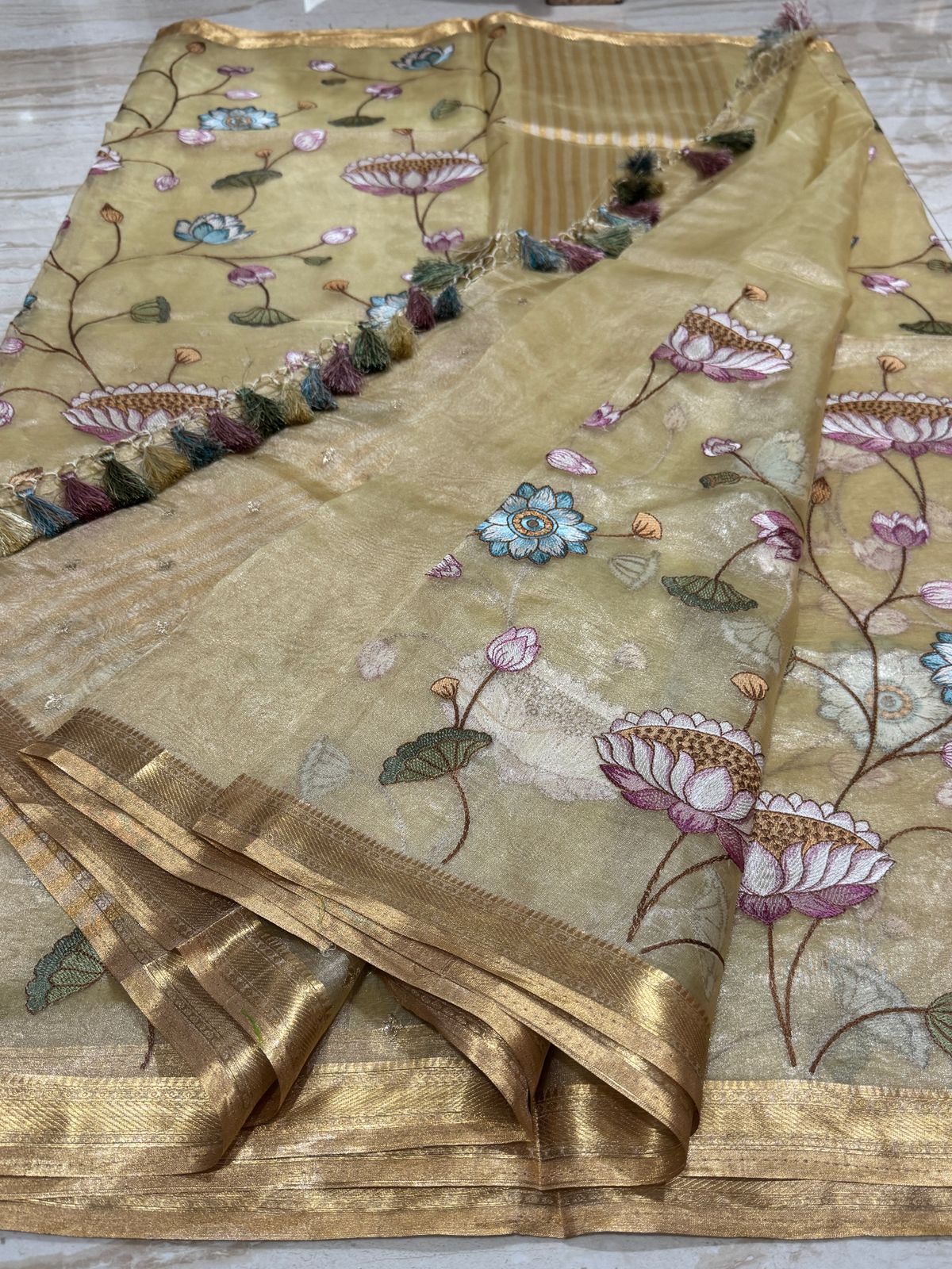 Pure Soft Tissue Silk Banarasi Saree