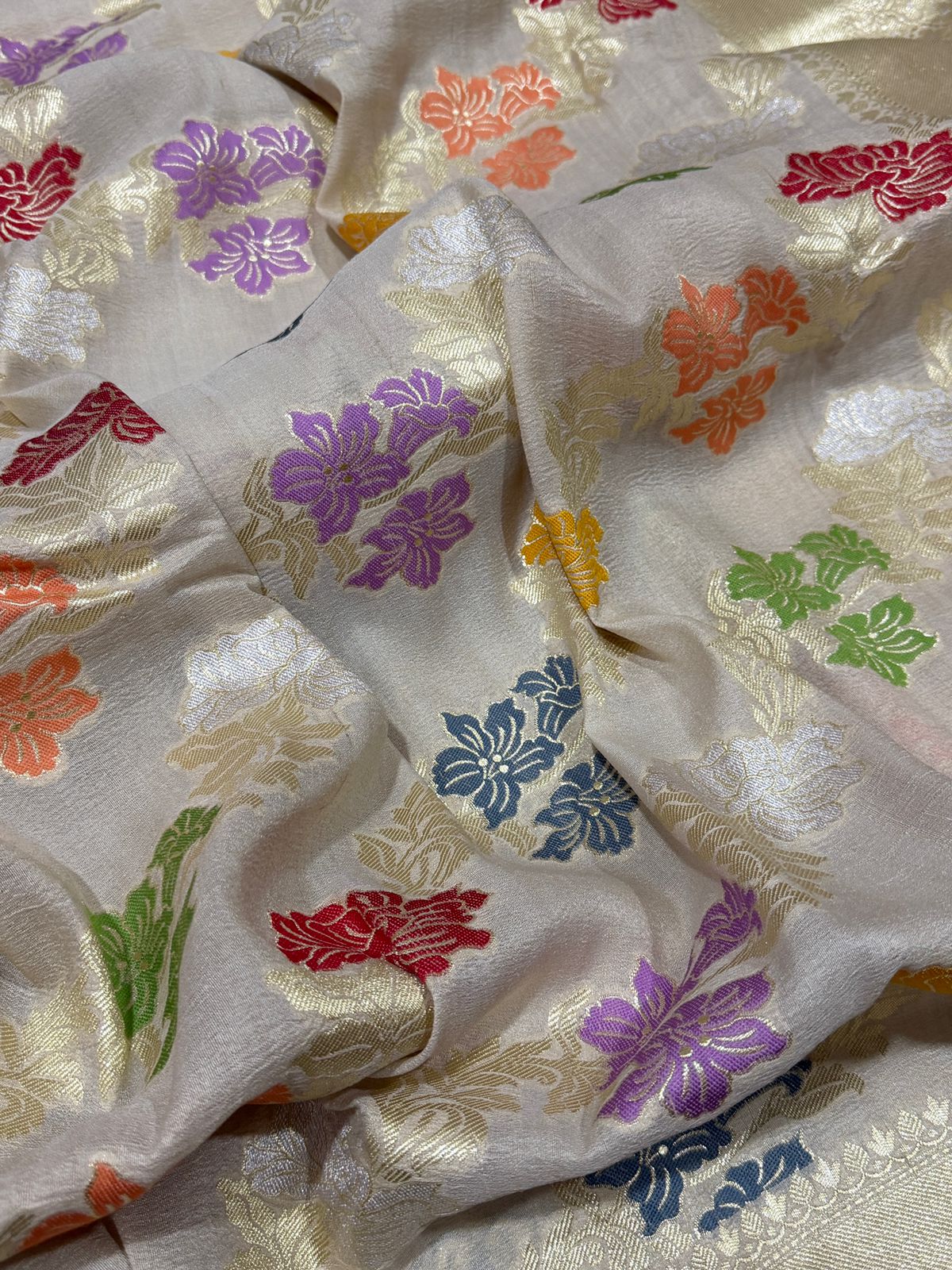 Tussar Georgette Handloom Banarasi Saree