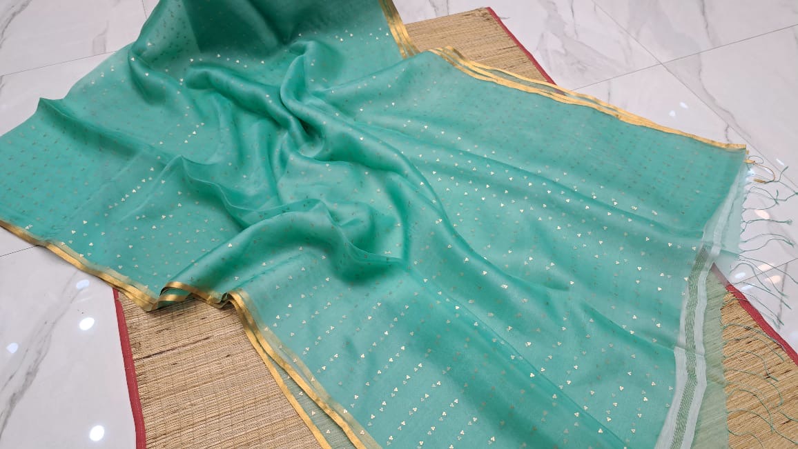 Elegant Pure Handloom Resham Silk Saree With All-Over Sequins Work