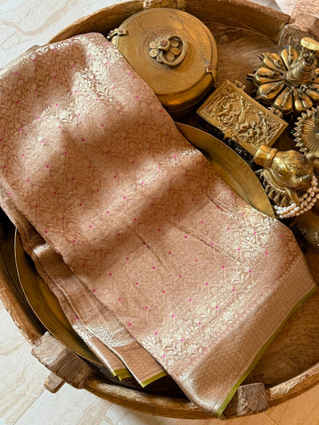 Pure Mysore Brocade Crepe Silk Saree
With Meenakari