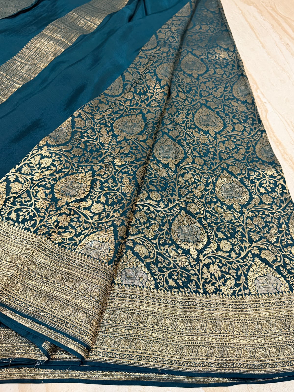 Pure Mysore Brocade Crepe Silk Saree