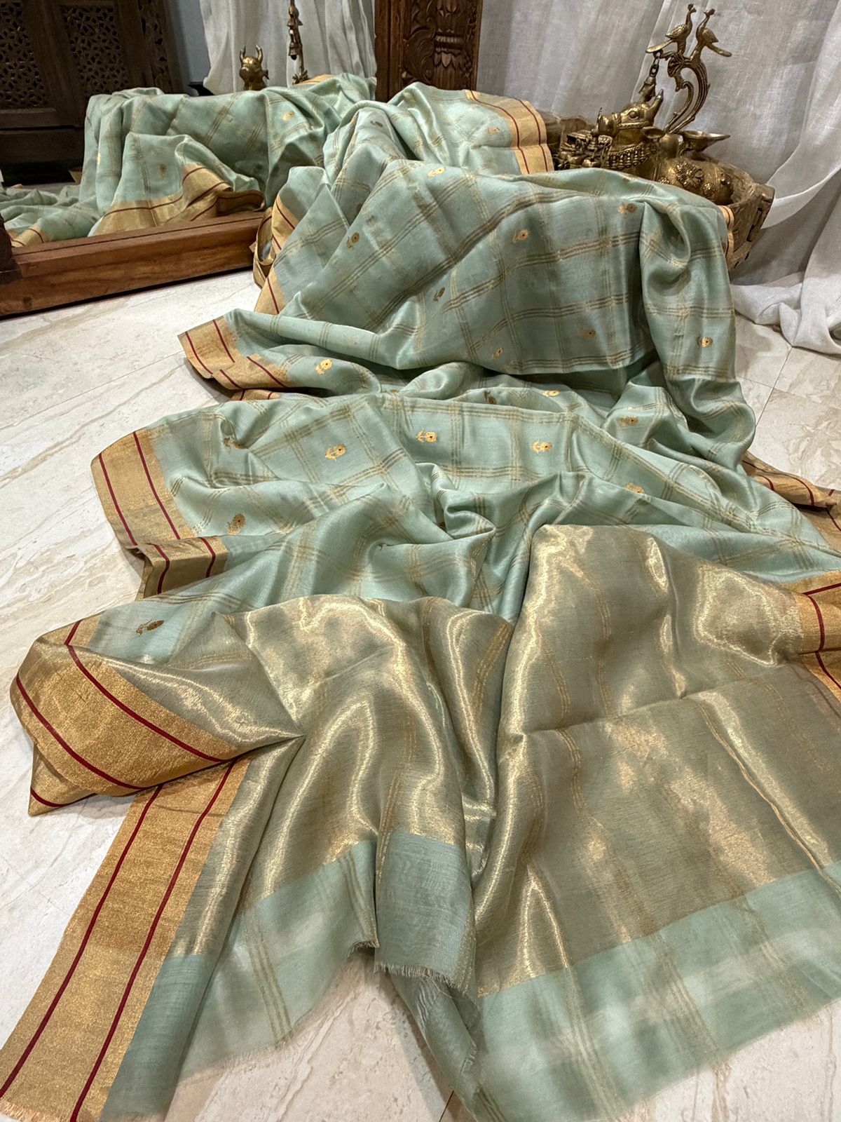 Chanderi Handwooven Silk Cotton Blend Saree
