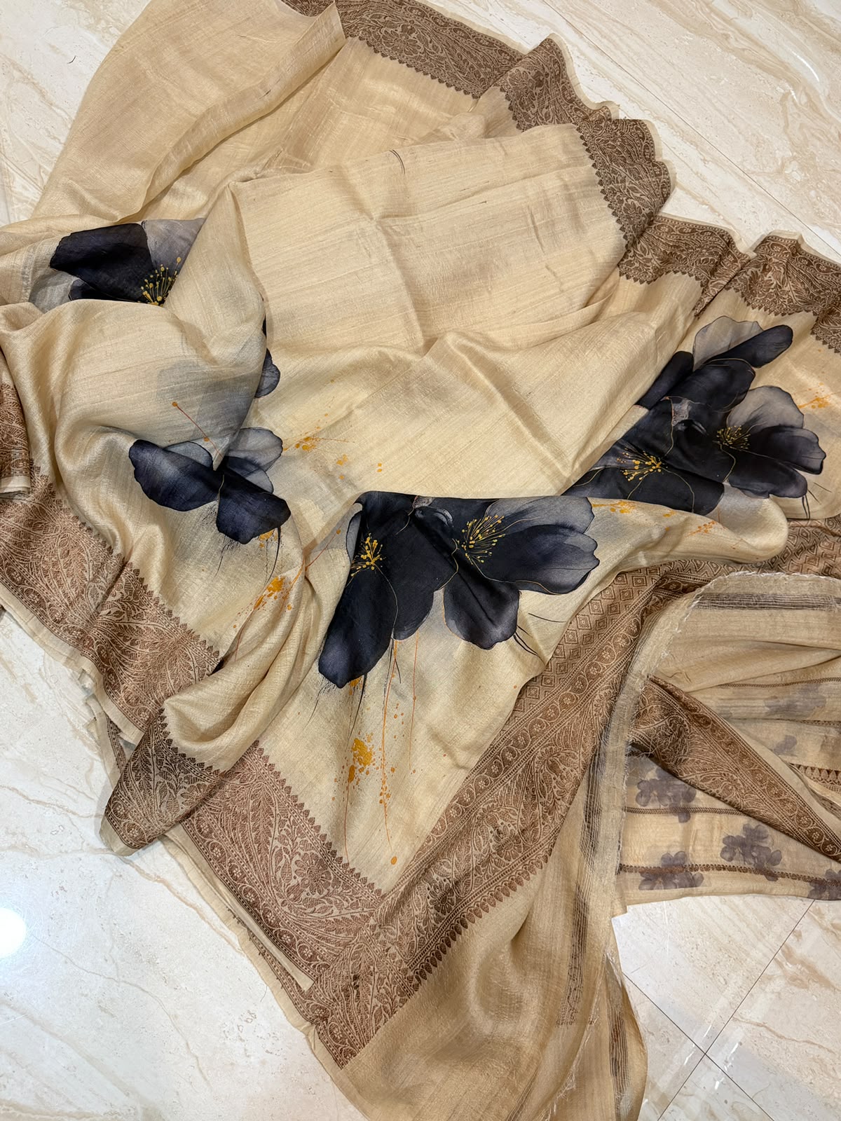 Exclusive Tussar Banarasi Digital Print Saree