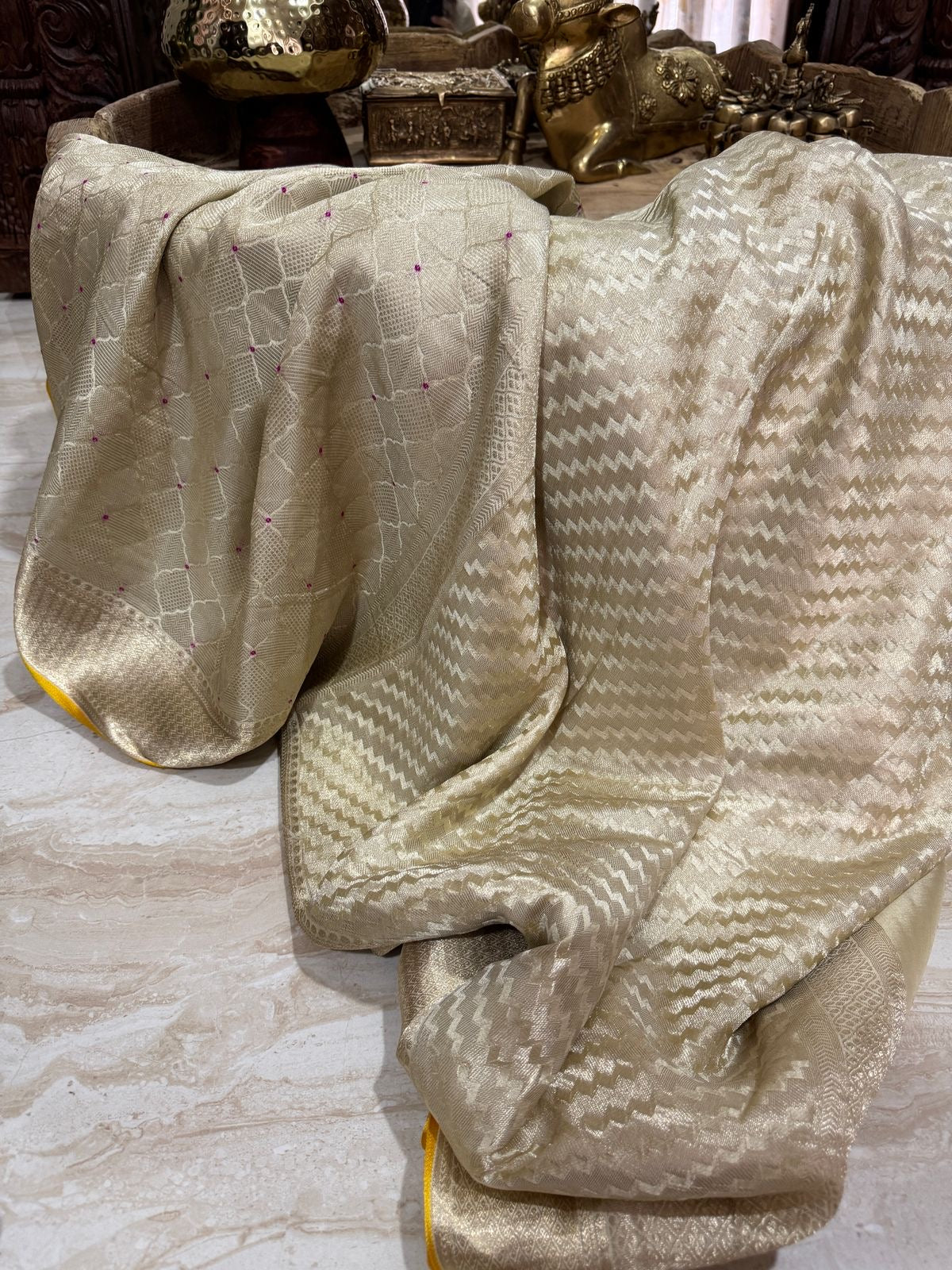 Pure Mysore Brocade Crepe Silk Saree