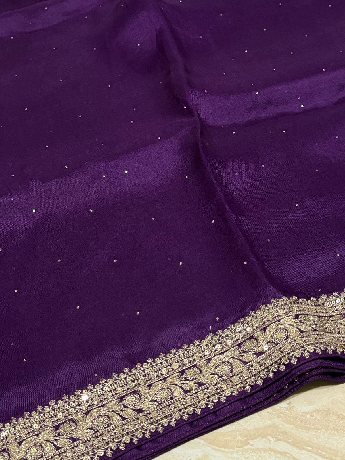 Sabyasachi-Inspired Organza Saree with Embroidery Border