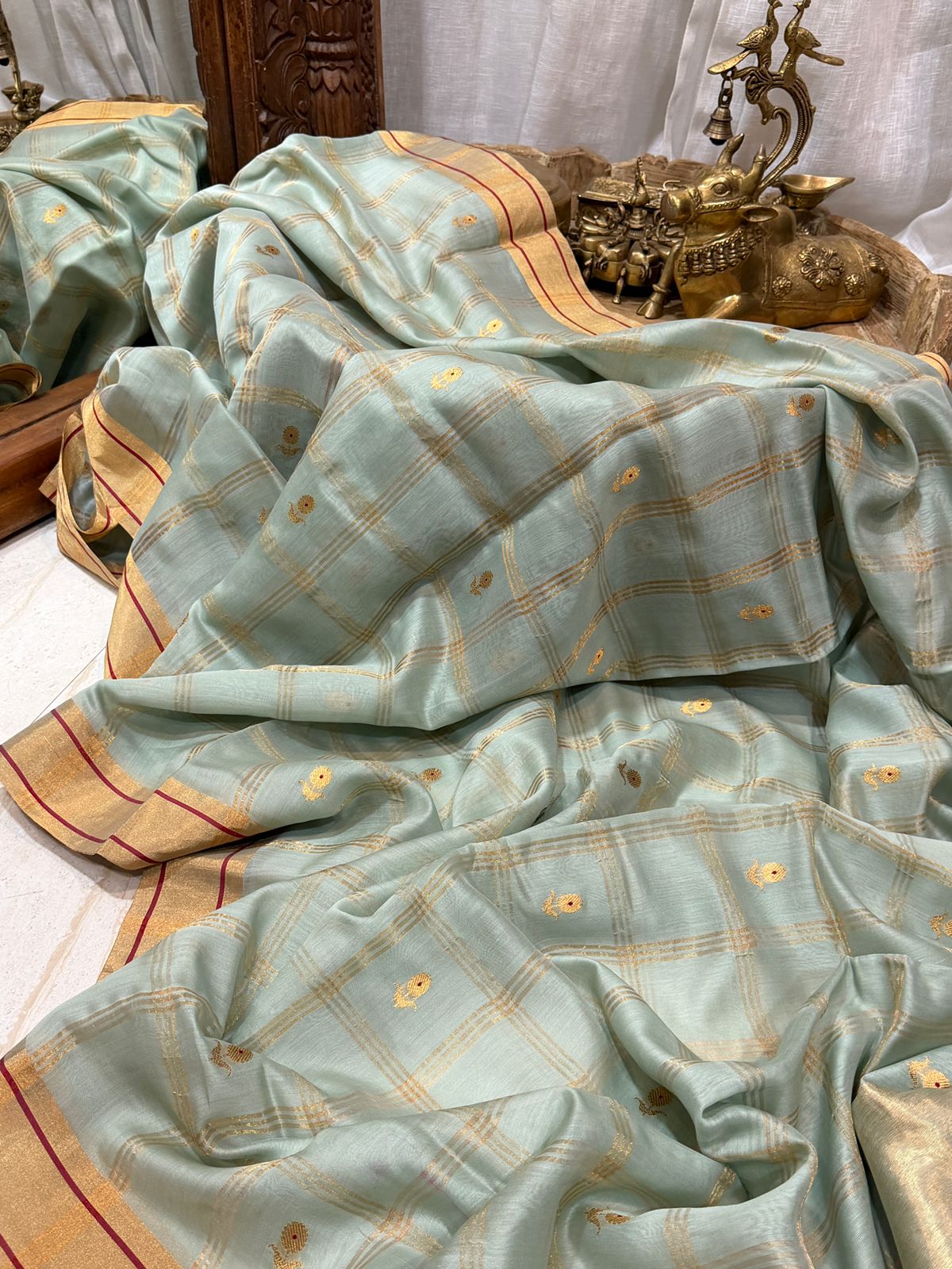 Chanderi Handwooven Silk Cotton Blend Saree