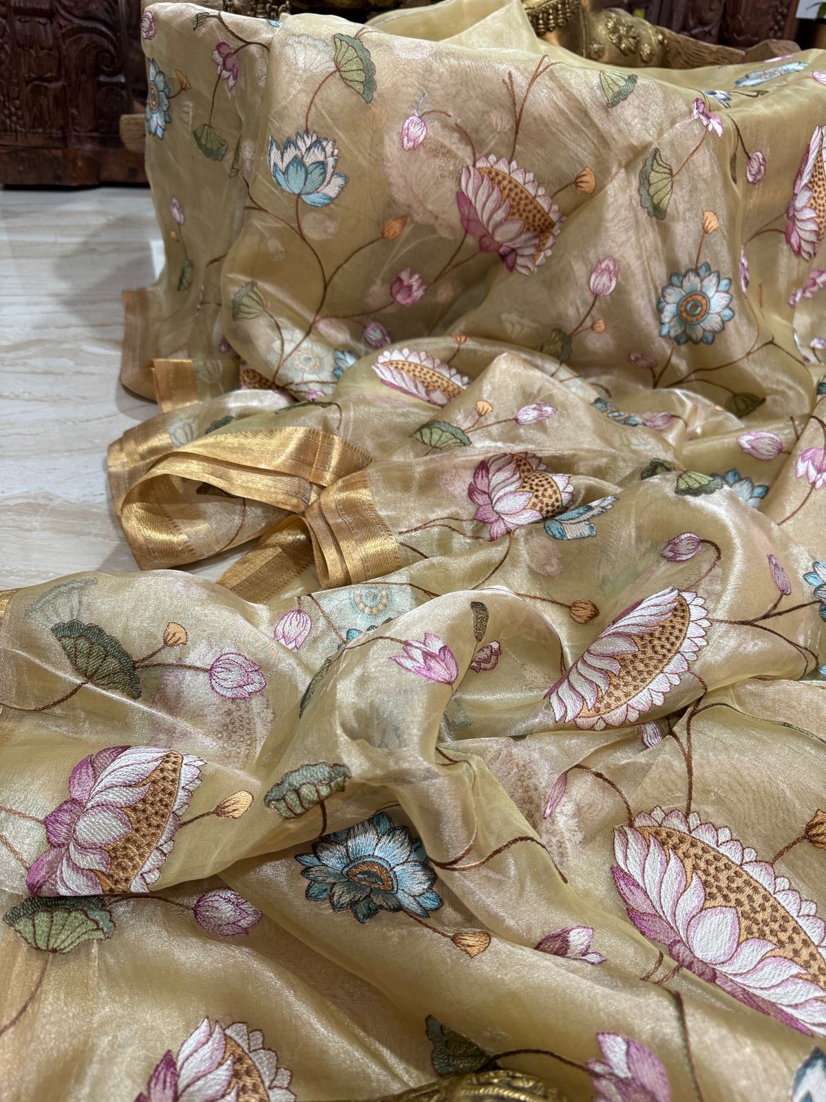Pure Soft Tissue Silk Banarasi Saree
