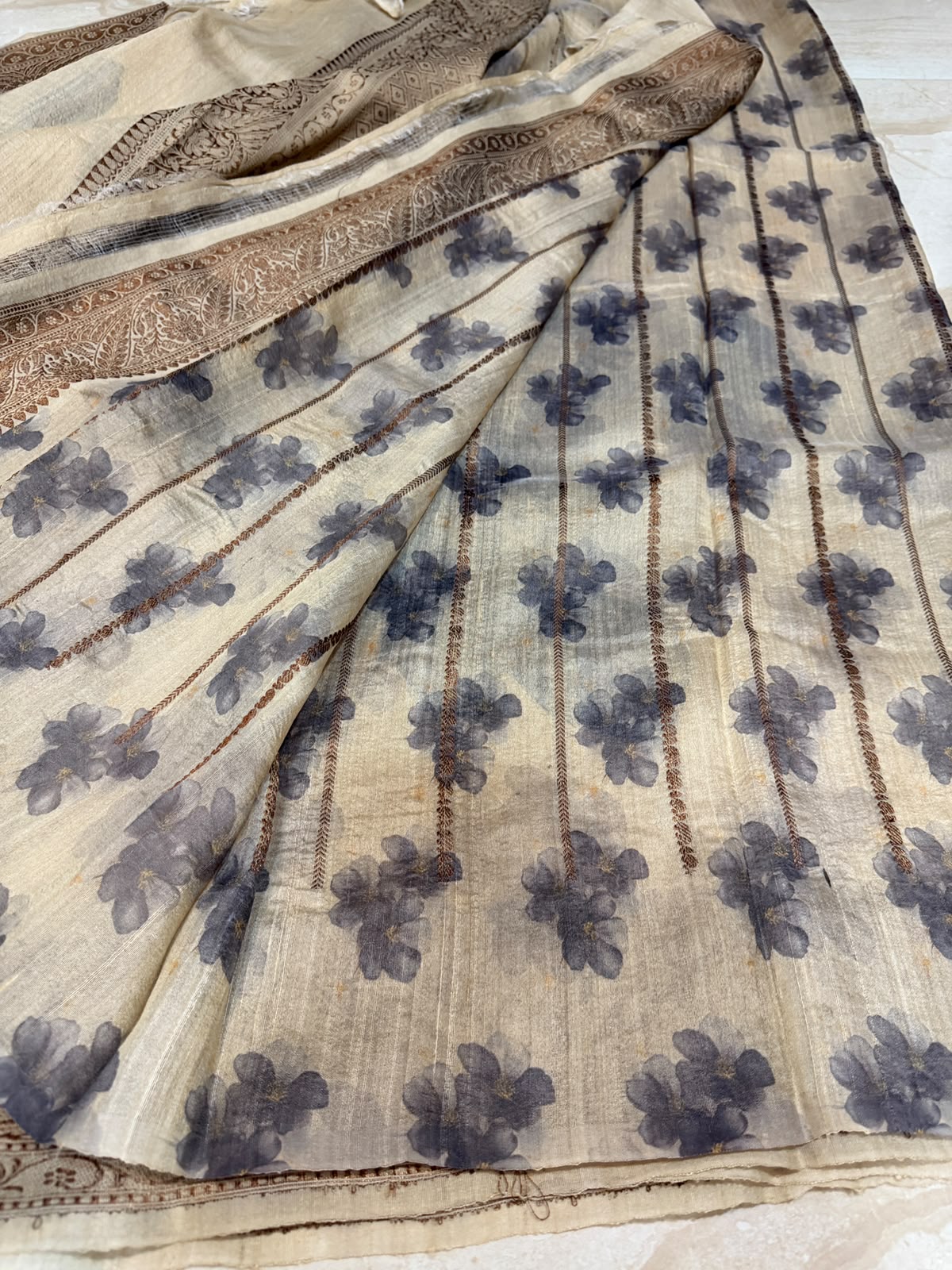 Exclusive Tussar Banarasi Digital Print Saree