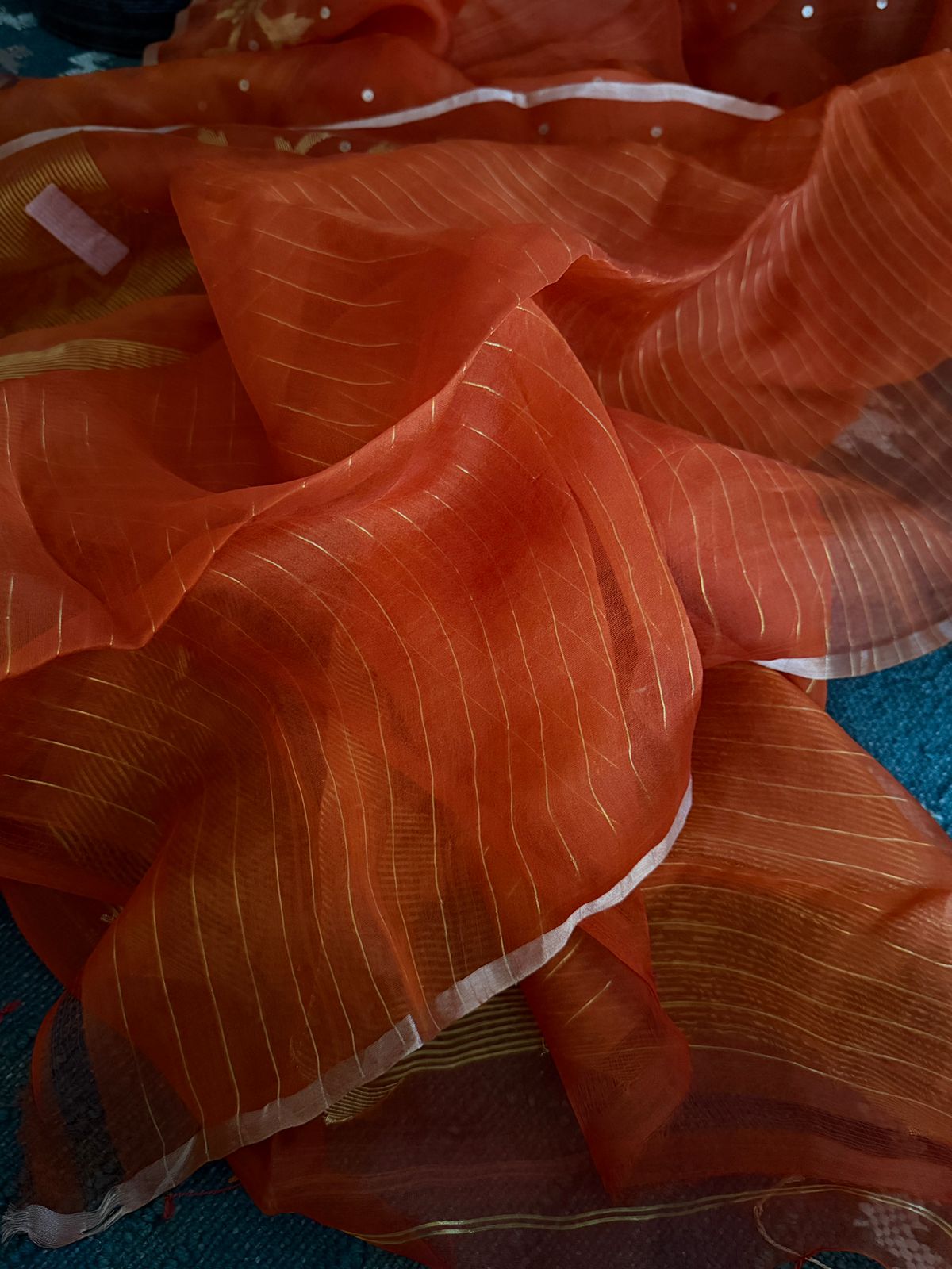Pure Resham Silk Saree With Jamdani Weave