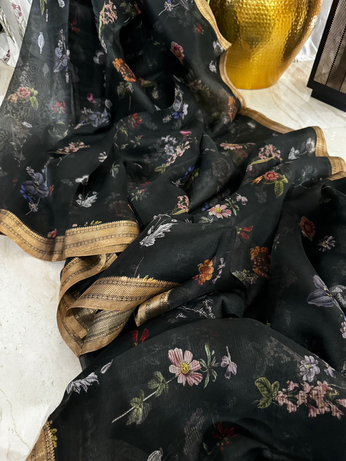 Pure Organza Saree With Digital Print All Over